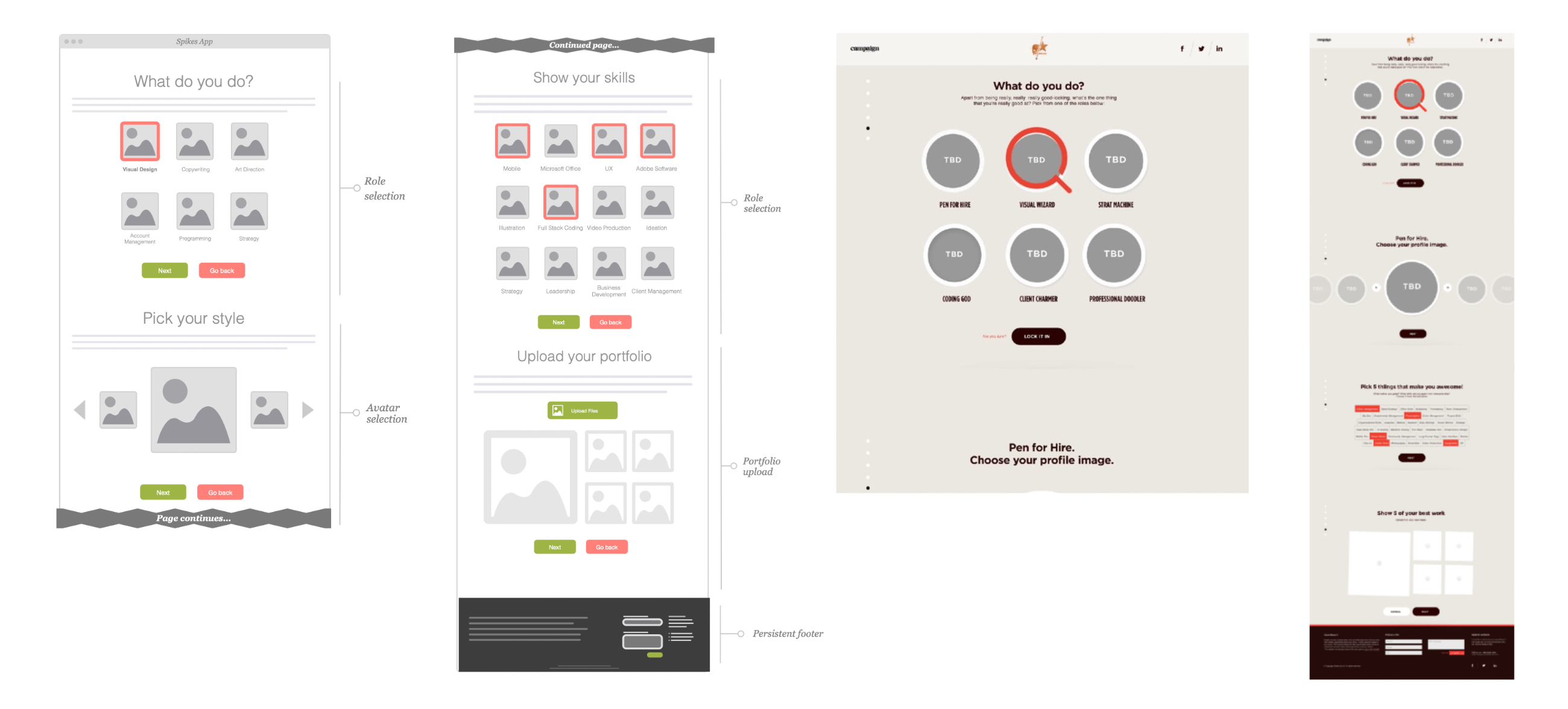 Breaks wireframes and UI design